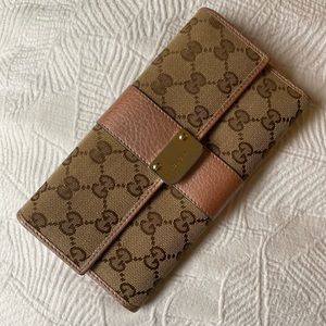 Gucci Continental canvas long wallet